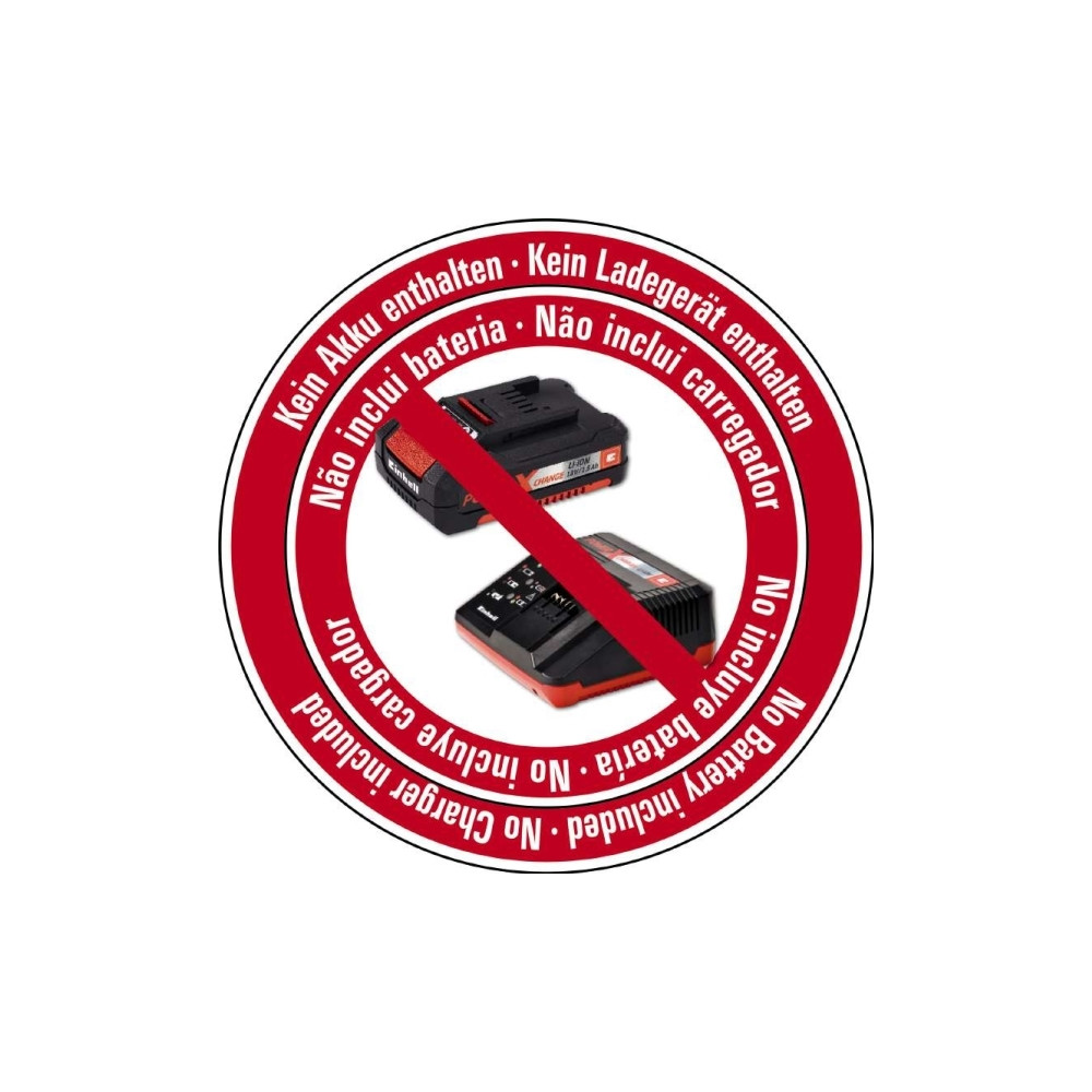 Produktbild för Einhell GE-CS 18 Li-Solo, 6500 RPM, Svart, Röd, 1,68 kg, 285...
