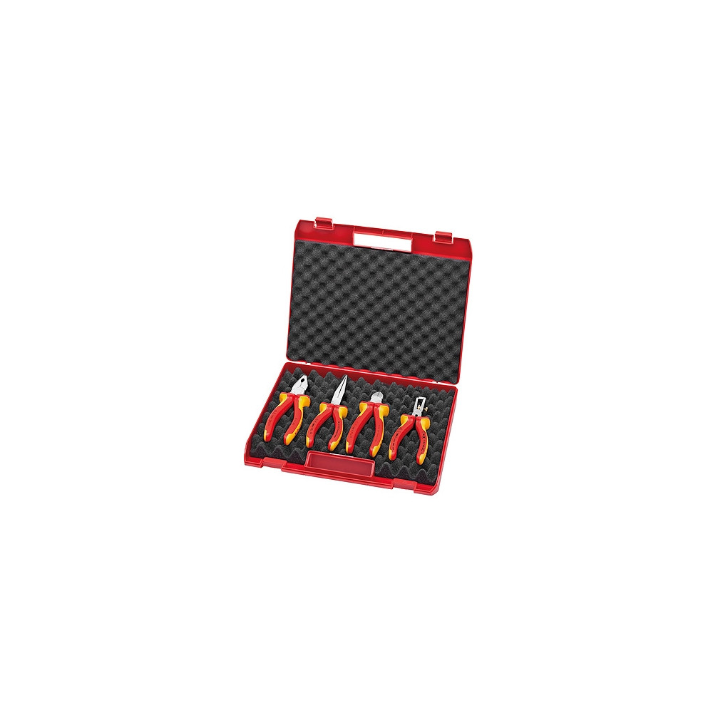 Produktbild för Knipex 00 20 15, Tångset, Stål, Polypropylen (PP), Röd, Gul,...