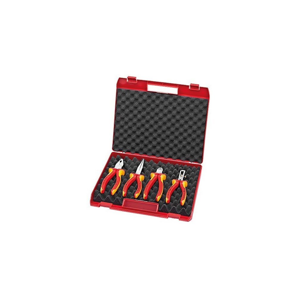 Produktbild för Knipex 00 20 15, Tångset, Stål, Polypropylen (PP), Röd, Gul,...