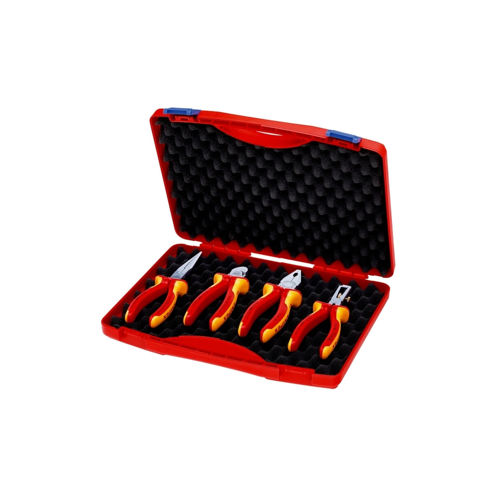Produktbild för Knipex 00 20 15, Tångset, Stål, Polypropylen (PP), Röd, Gul,...