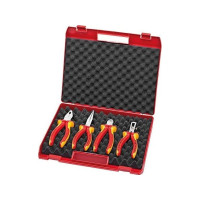 Produktbild för Knipex 00 20 15, Tångset, Stål, Polypropylen (PP), Röd, Gul,...