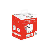 Produktbild för SKROSS PRO Light USB - World strömadapter - 2 x USB, typ B, Typ G, Typ I