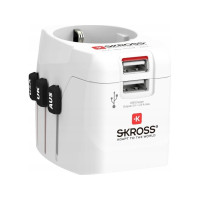Produktbild för SKROSS PRO Light USB - World strömadapter - 2 x USB, typ B, Typ G, Typ I
