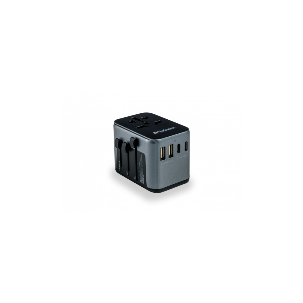 Produktbild för Verbatim UTA-03 strömadapter - USB, USB-C - 30 Watt