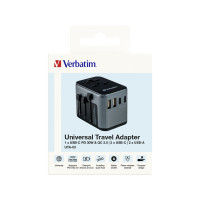 Produktbild för Verbatim UTA-03 strömadapter - USB, USB-C - 30 Watt