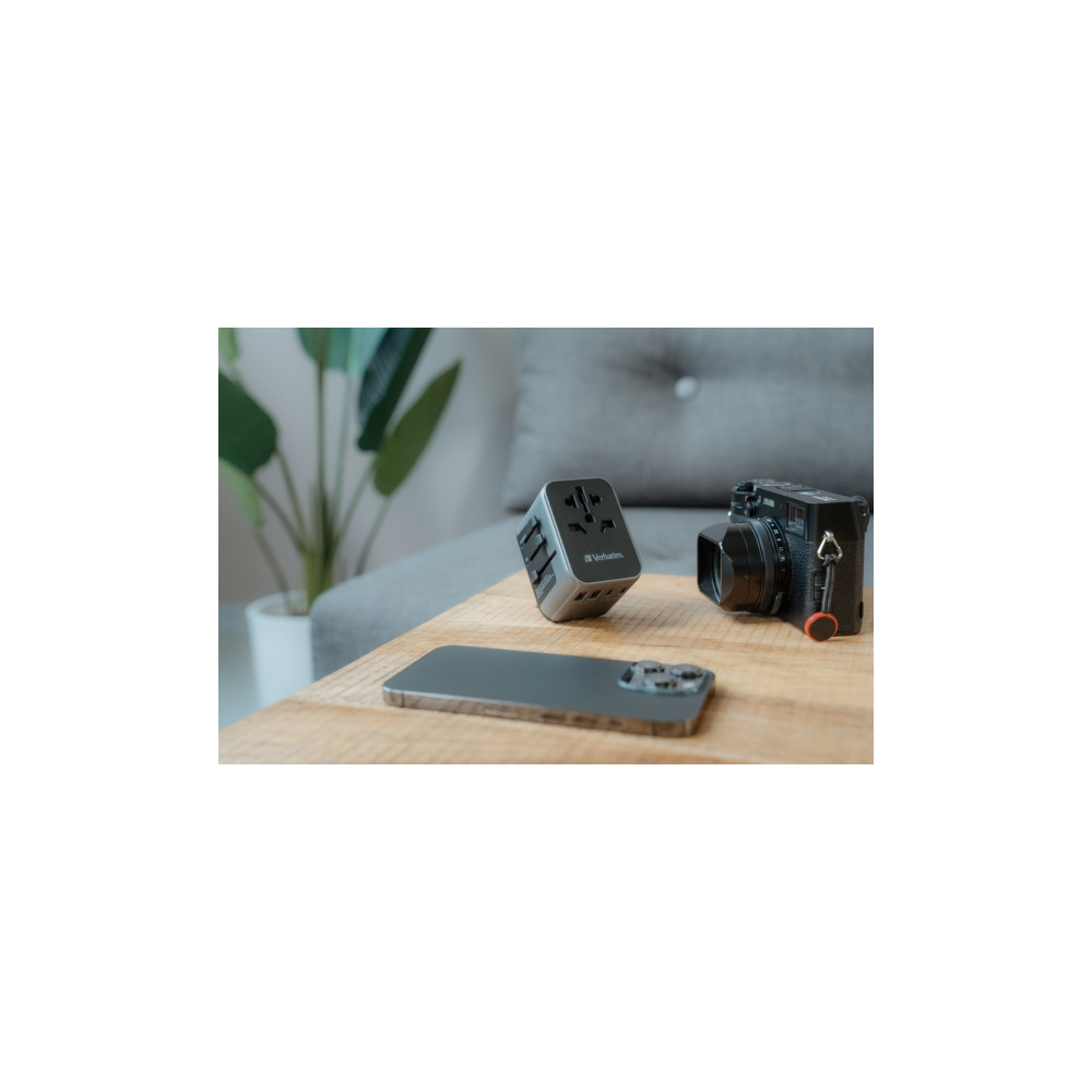 Produktbild för Verbatim UTA-03 strömadapter - USB, USB-C - 30 Watt