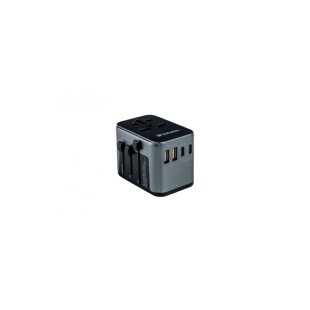 Produktbild för Verbatim UTA-03 strömadapter - USB, USB-C - 30 Watt
