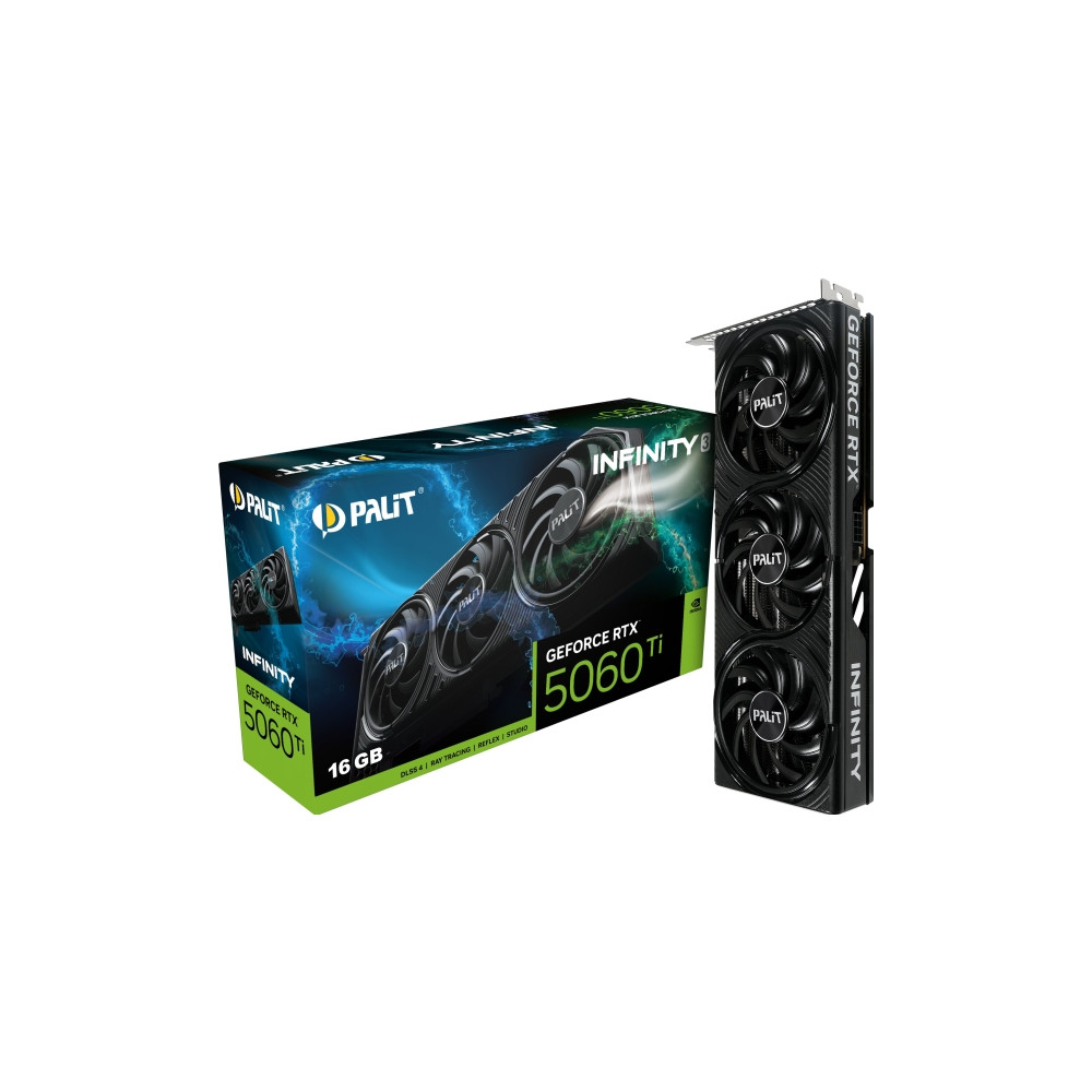 Produktbild för Palit GeForce RTX 5060 Ti Infinity 3 - grafikkort - GeForce RTX 5060 Ti - 16 GB
