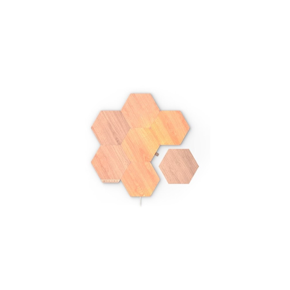 Produktbild för Nanoleaf|Elements Wood Look Hexagons Starter Kit (7 panels)|...