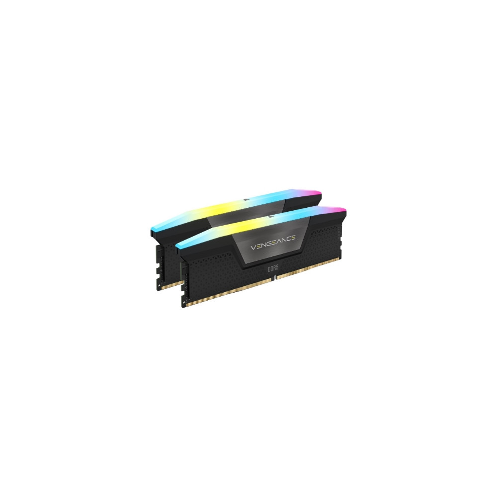 Produktbild för CORSAIR Vengeance RGB - DDR5 - sats - 32 GB: 2 x 16 GB - DIMM 288-pin - 6000 MHz / PC5-48000 - ej buffrad
