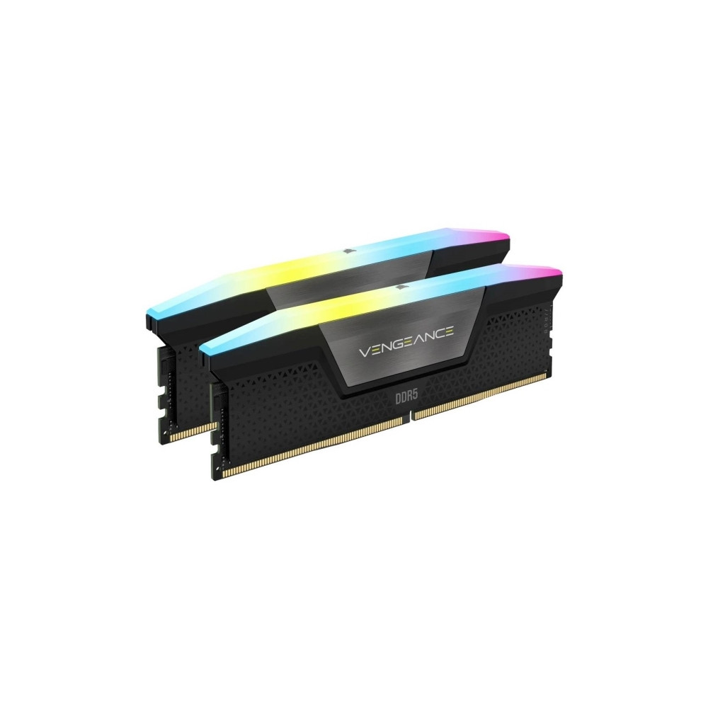 Produktbild för CORSAIR Vengeance RGB - DDR5 - sats - 32 GB: 2 x 16 GB - DIMM 288-pin - 6000 MHz / PC5-48000 - ej buffrad