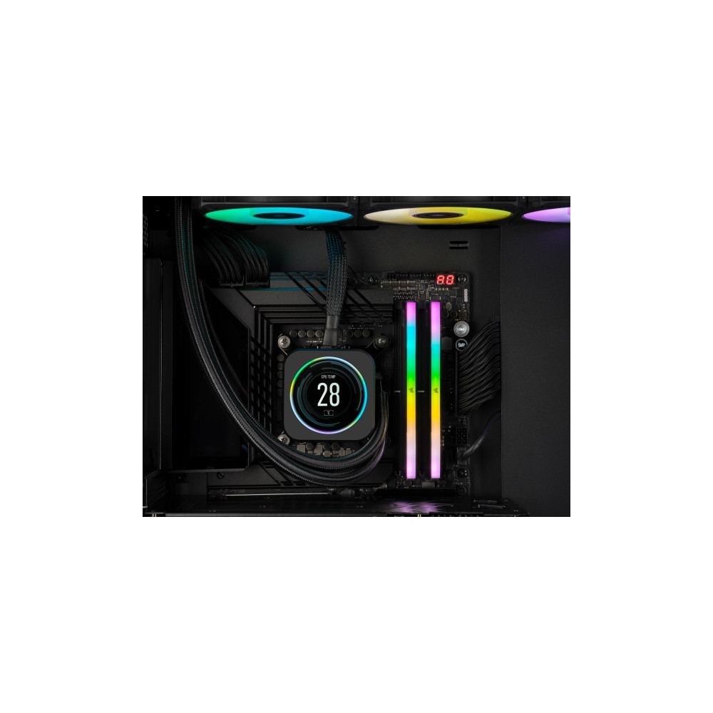 Produktbild för CORSAIR Vengeance RGB - DDR5 - sats - 32 GB: 2 x 16 GB - DIMM 288-pin - 6000 MHz / PC5-48000 - ej buffrad