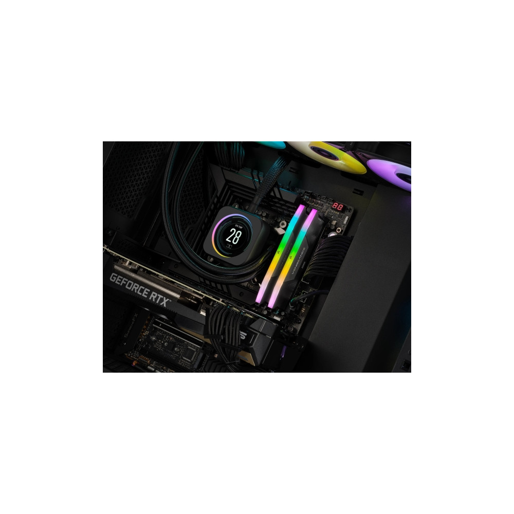 Produktbild för CORSAIR Vengeance RGB - DDR5 - sats - 32 GB: 2 x 16 GB - DIMM 288-pin - 6000 MHz / PC5-48000 - ej buffrad