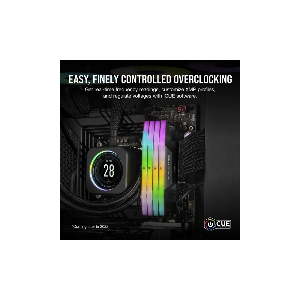 Produktbild för CORSAIR Vengeance RGB - DDR5 - sats - 32 GB: 2 x 16 GB - DIMM 288-pin - 6000 MHz / PC5-48000 - ej buffrad