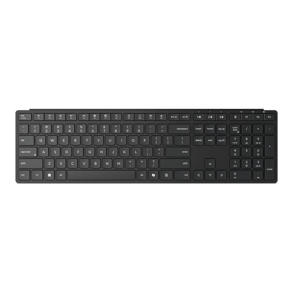 Produktbild för Lenovo Pro 6000 - tangentbord - flerläge - QWERTY - Nordisk - eclipse black Inmatningsenhet