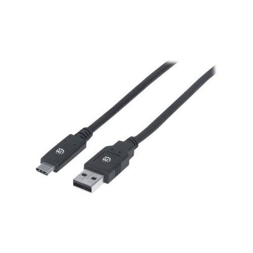 IC Intracom Manhattan USB-C to USB-A Cable, 2m, Male to Male, 5 Gbps (US...