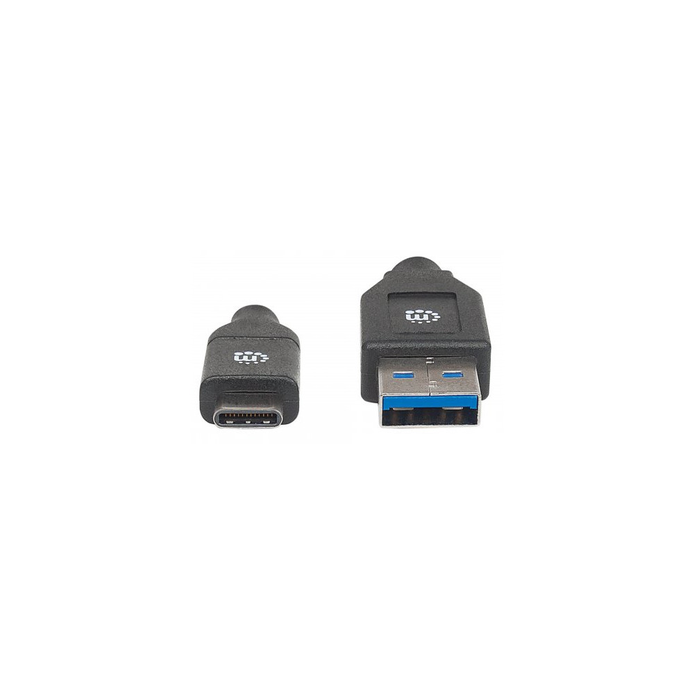 Produktbild för Manhattan USB-C to USB-A Cable, 2m, Male to Male, 5 Gbps (US...