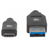 Produktbild för Manhattan USB-C to USB-A Cable, 2m, Male to Male, 5 Gbps (US...