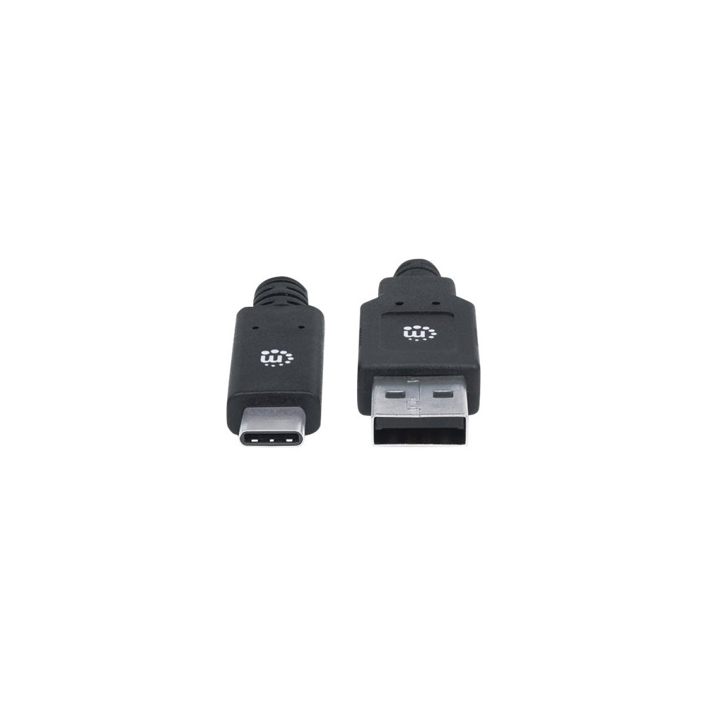 Produktbild för Manhattan USB-C to USB-A Cable, 2m, Male to Male, 5 Gbps (US...