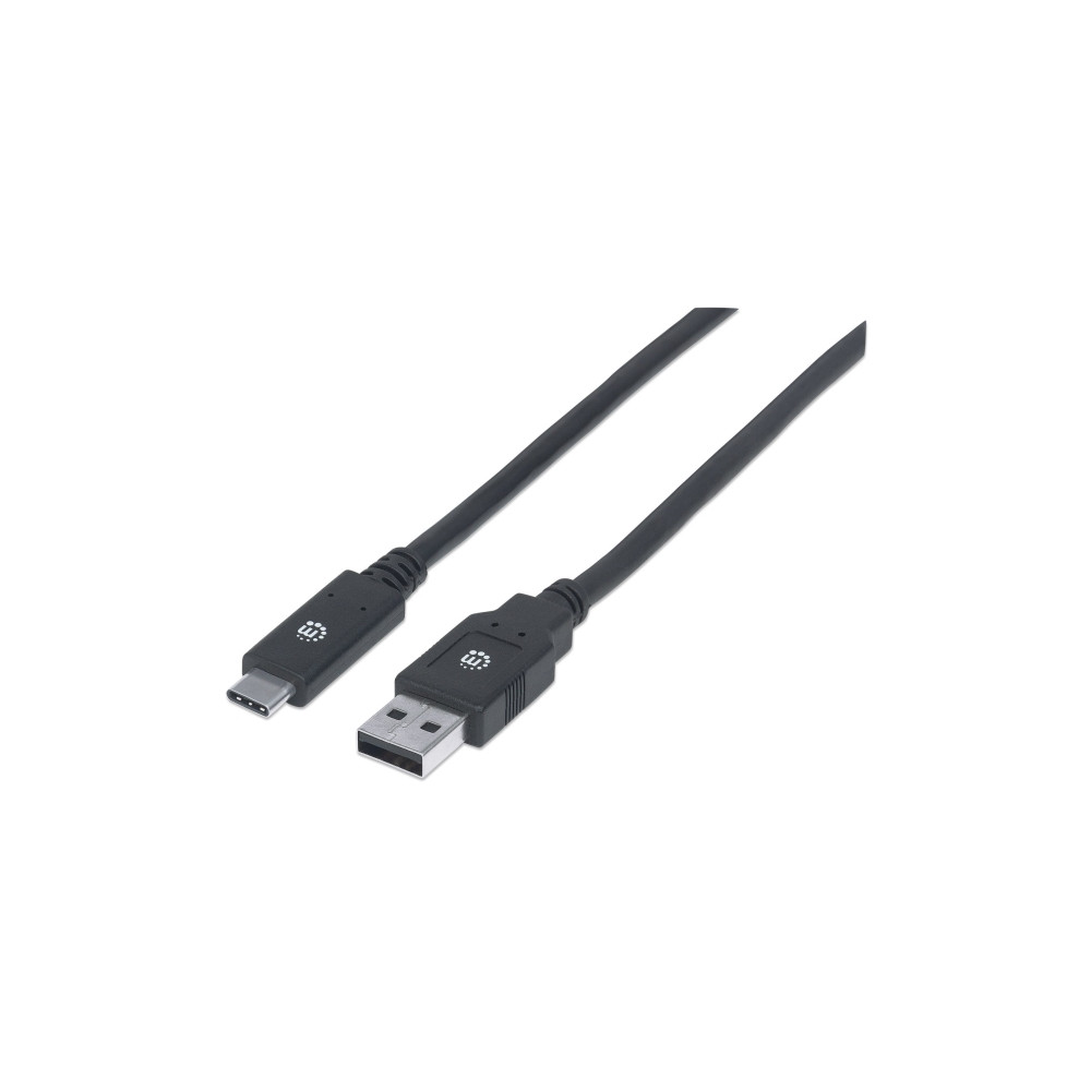 Produktbild för Manhattan USB-C to USB-A Cable, 2m, Male to Male, 5 Gbps (US...