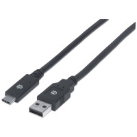 Produktbild för Manhattan USB-C to USB-A Cable, 2m, Male to Male, 5 Gbps (US...