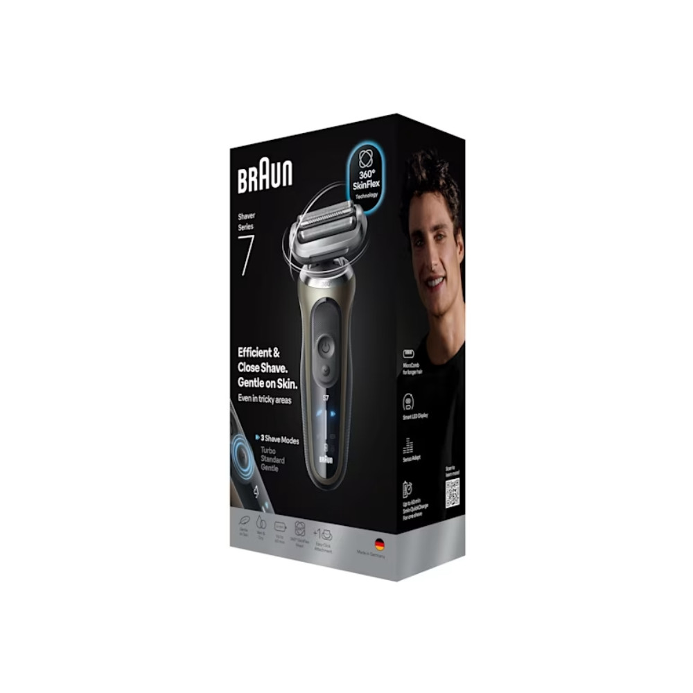 Produktbild för Braun Series 7 72-C1200s, Svart, brons, Rostfritt stål, Knap...
