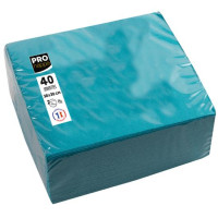 Produktbild för Servett PRONAPPE 38x38cm turkos 40/fp
