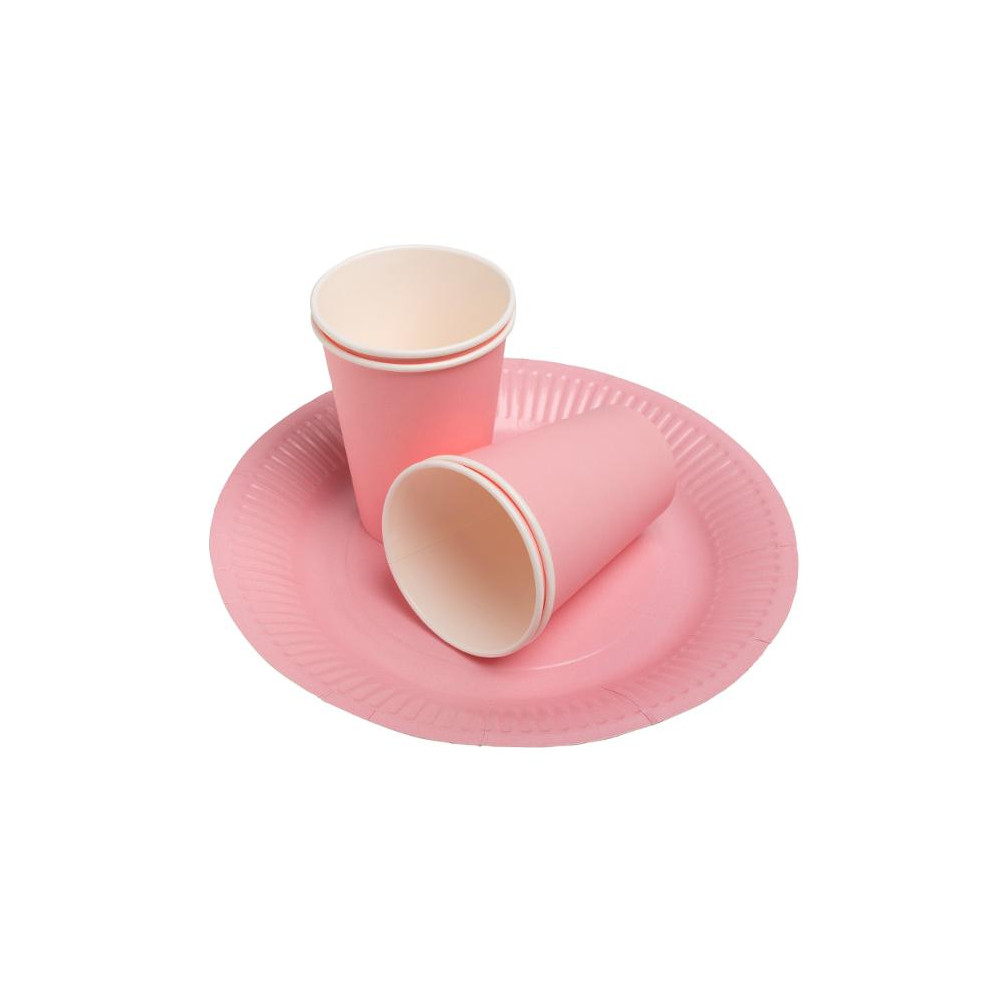 Produktbild för Tallrik PRONAPPE papper 23cm rosa 20/fp