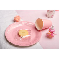 Produktbild för Tallrik PRONAPPE papper 23cm rosa 20/fp