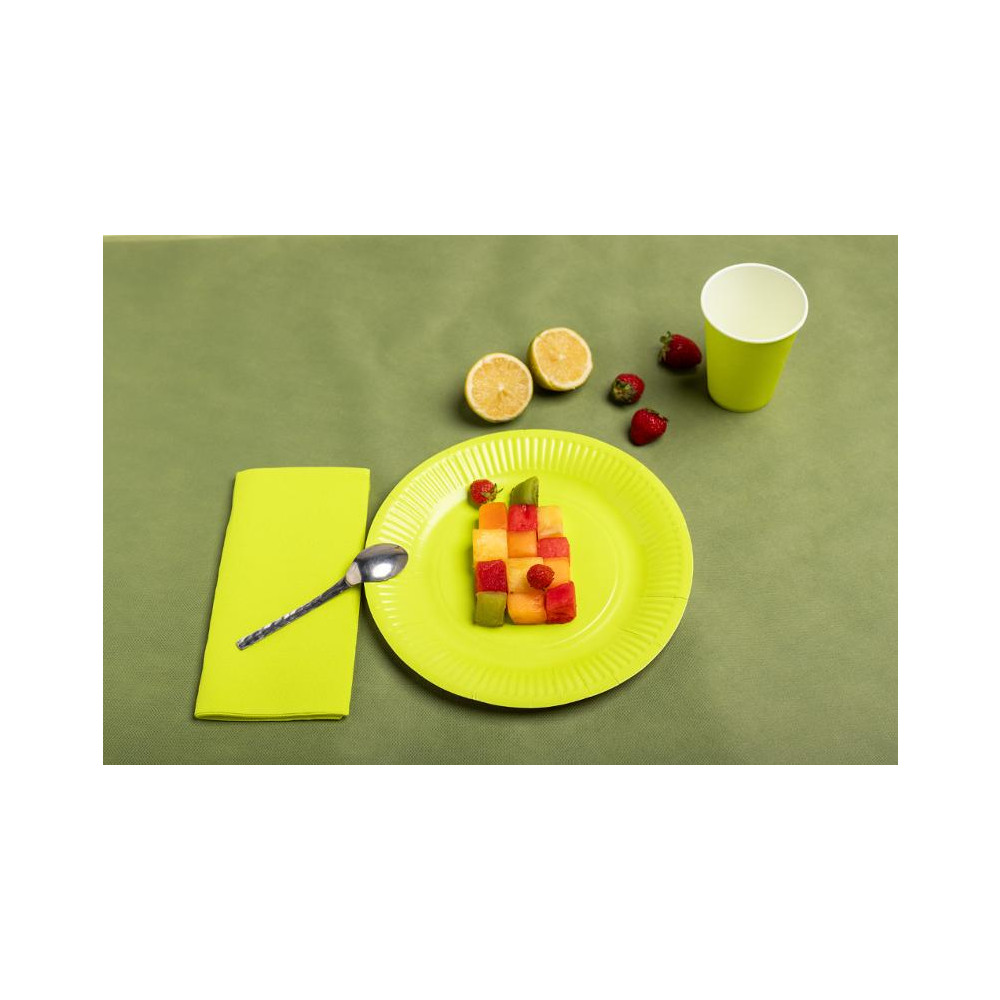 Produktbild för Tallrik PRONAPPE papper 23cm kiwi 20/fp
