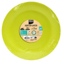 Produktbild för Tallrik PRONAPPE papper 23cm kiwi 20/fp