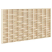 Produktbild för Väggdisplay med hylla Beige 98 x 4,5 x 55 cm Konstruerat trä
