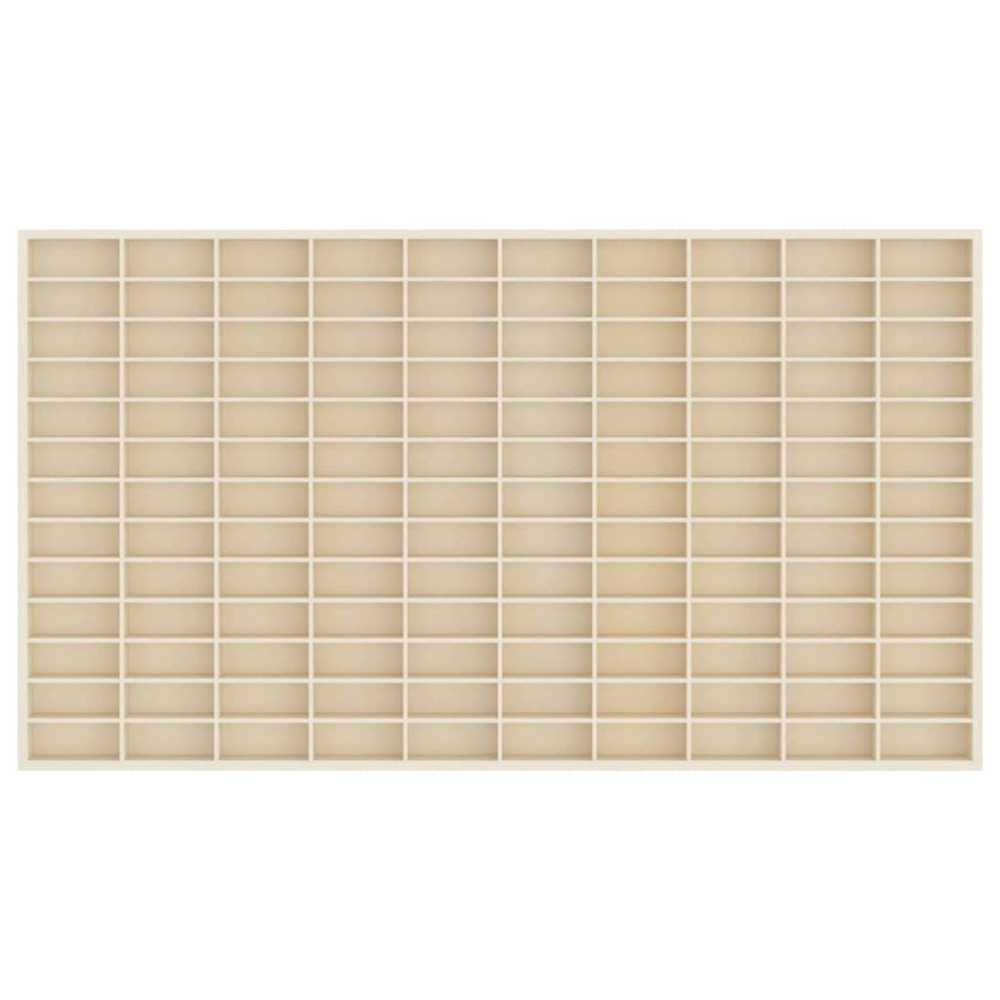 Produktbild för Väggdisplay med hylla Beige 98 x 4,5 x 55 cm Konstruerat trä