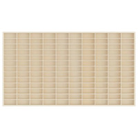 Produktbild för Väggdisplay med hylla Beige 98 x 4,5 x 55 cm Konstruerat trä