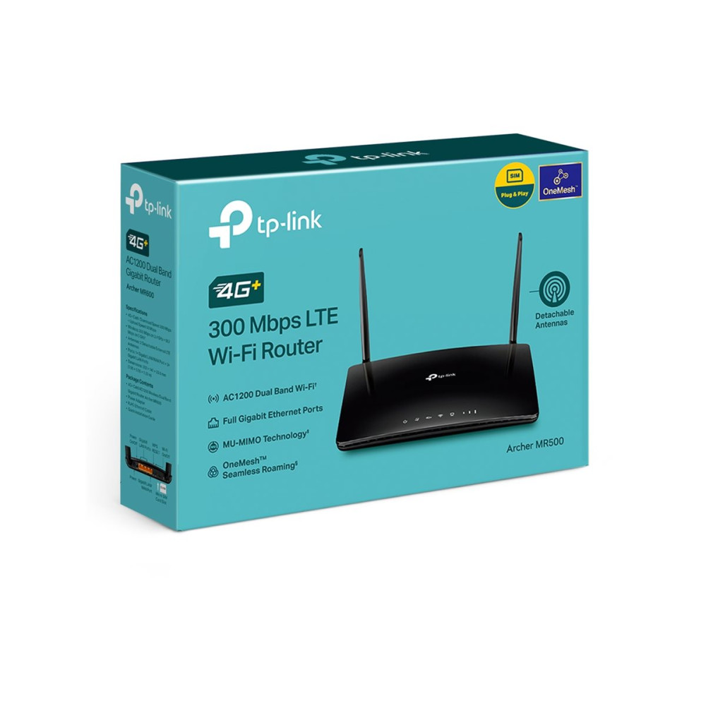 Produktbild för TP-Link Archer MR500 V1 - trådlös router - WWAN - Wi-Fi 5 - 3G, 4G - skrivbordsmodell