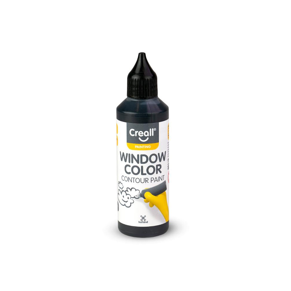Produktbild för Fönsterfärg CREALL 80ml konturfg. svart