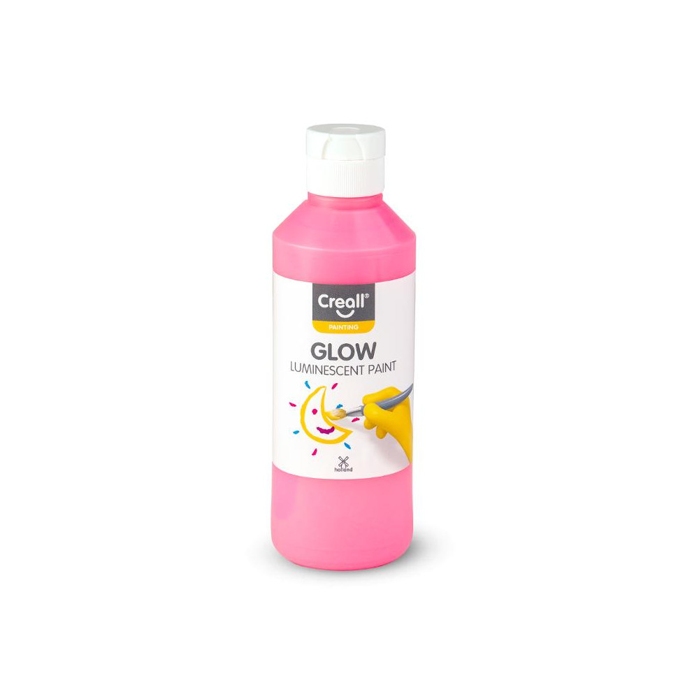 Produktbild för Självlysande färg CREALL 250ml Röd/Rosa