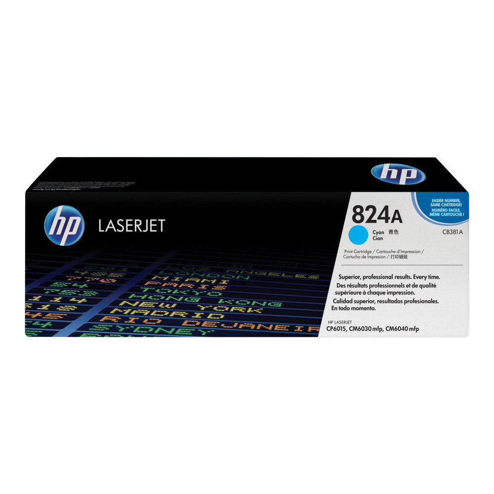 Produktbild för HP 824A - cyan - original - LaserJet - tonerkassett (CB381A)