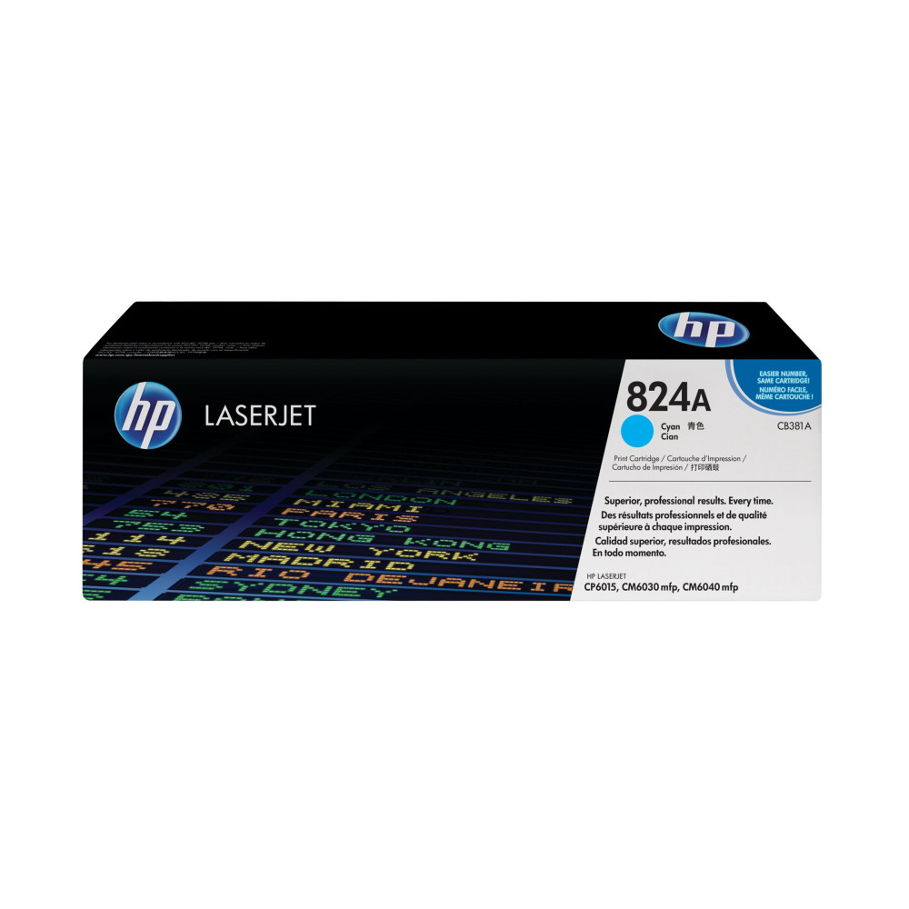 Produktbild för HP 824A - cyan - original - LaserJet - tonerkassett (CB381A)