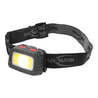 Produktbild för ANSMANN HD200B - huvudficklampa - LED - 3 W - svart / röd