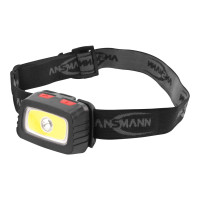 Produktbild för ANSMANN HD200B - huvudficklampa - LED - 3 W - svart / röd