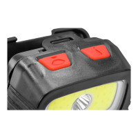 Produktbild för ANSMANN HD200B - huvudficklampa - LED - 3 W - svart / röd