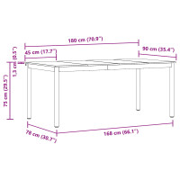Produktbild för Matbord 2 pcs 180 x 90 x 75 cm Konstruerat trä