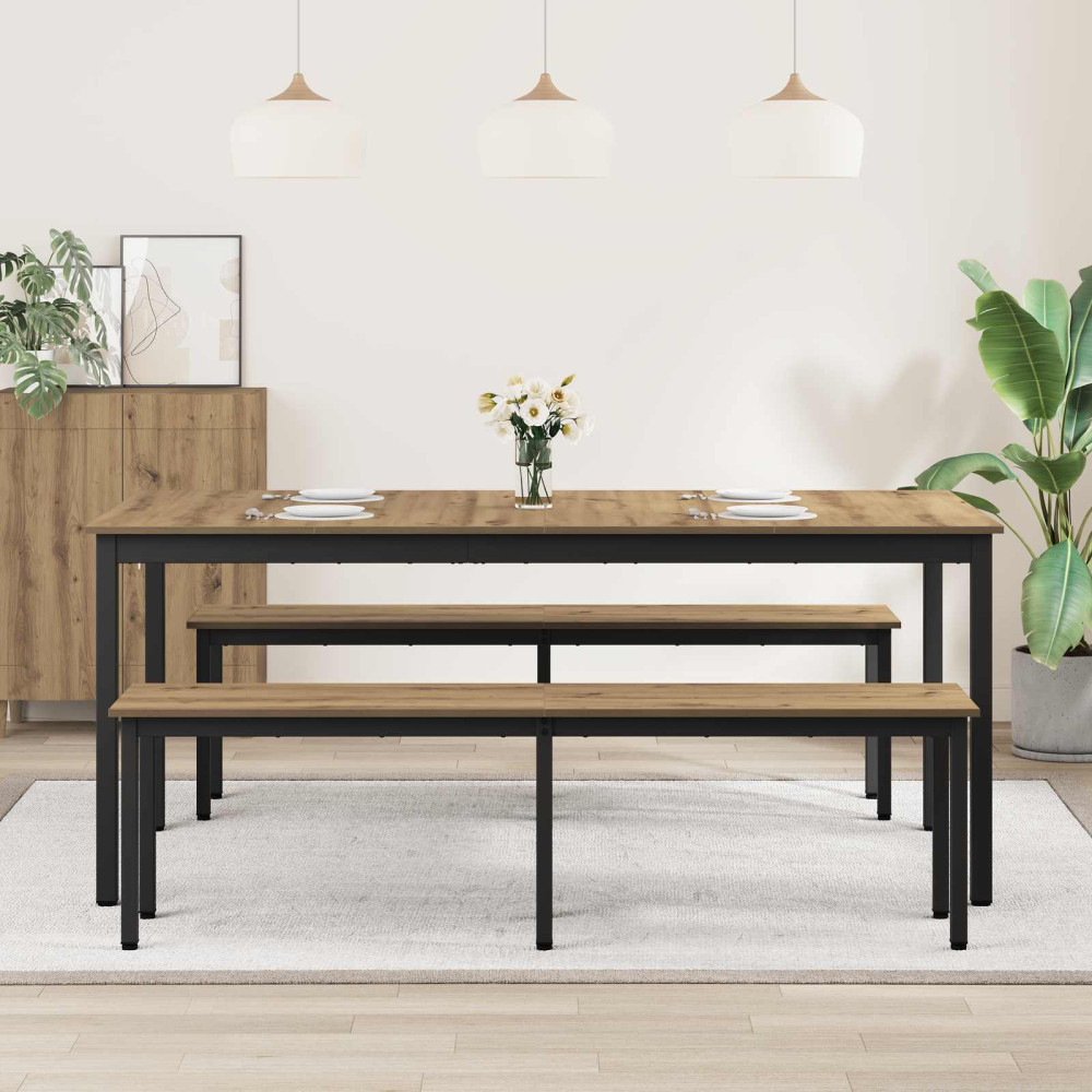 Produktbild för Matbord 2 pcs 180 x 90 x 75 cm Konstruerat trä