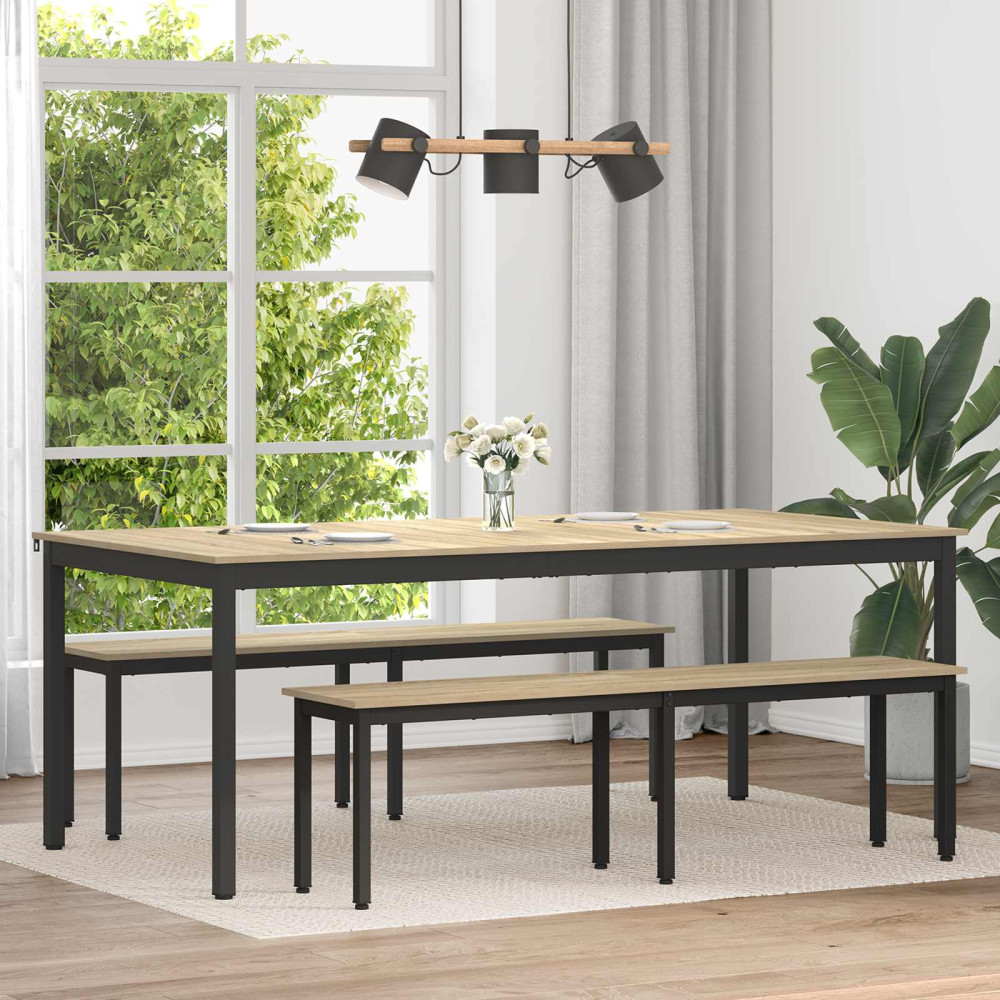 Produktbild för Matbord 2 pcs 200 x 100 x 75 cm Konstruerat trä