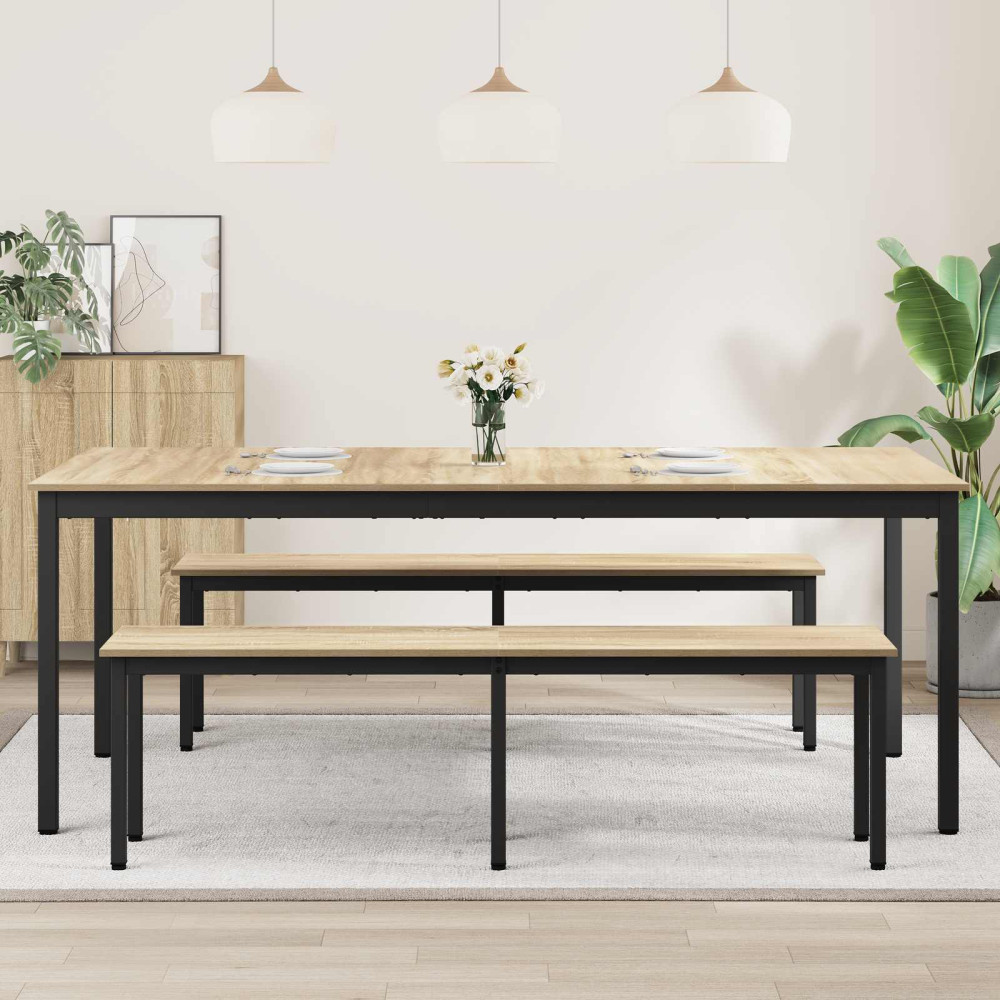 Produktbild för Matbord 2 pcs 200 x 100 x 75 cm Konstruerat trä