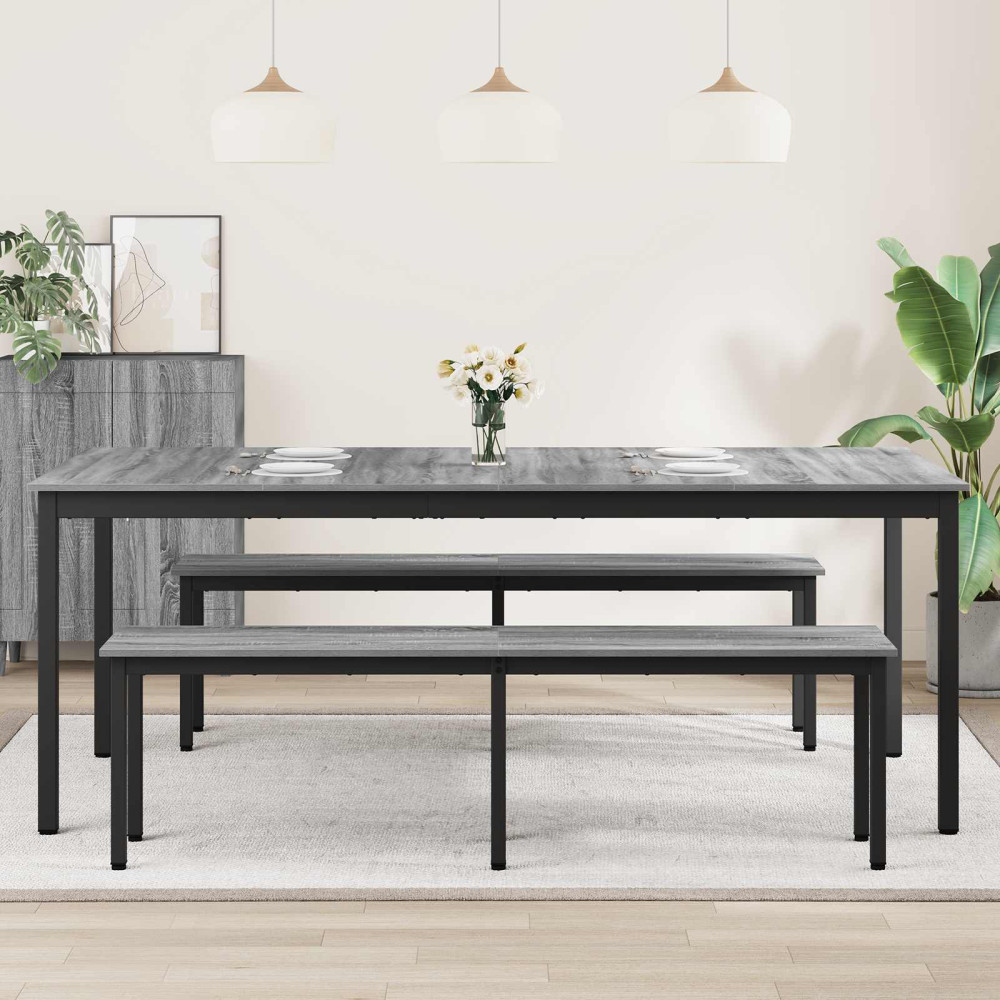 Produktbild för Matbord 2 pcs 200 x 100 x 75 cm Konstruerat trä