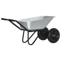 Produktbild för Vagn Silver och svart 137 x 60 x 65,5 cm Stål