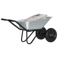 Produktbild för Vagn Silver och svart 137 x 60 x 65,5 cm Stål