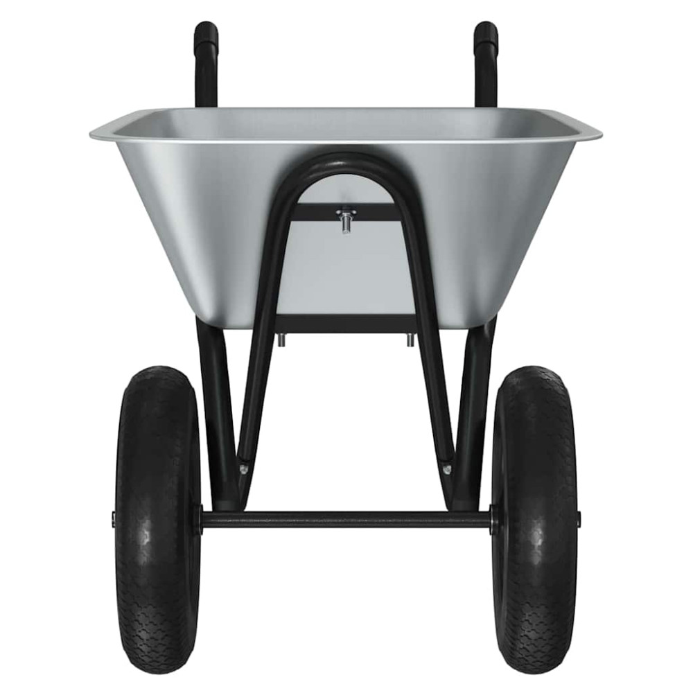 Produktbild för Vagn Silver och svart 137 x 60 x 65,5 cm Stål